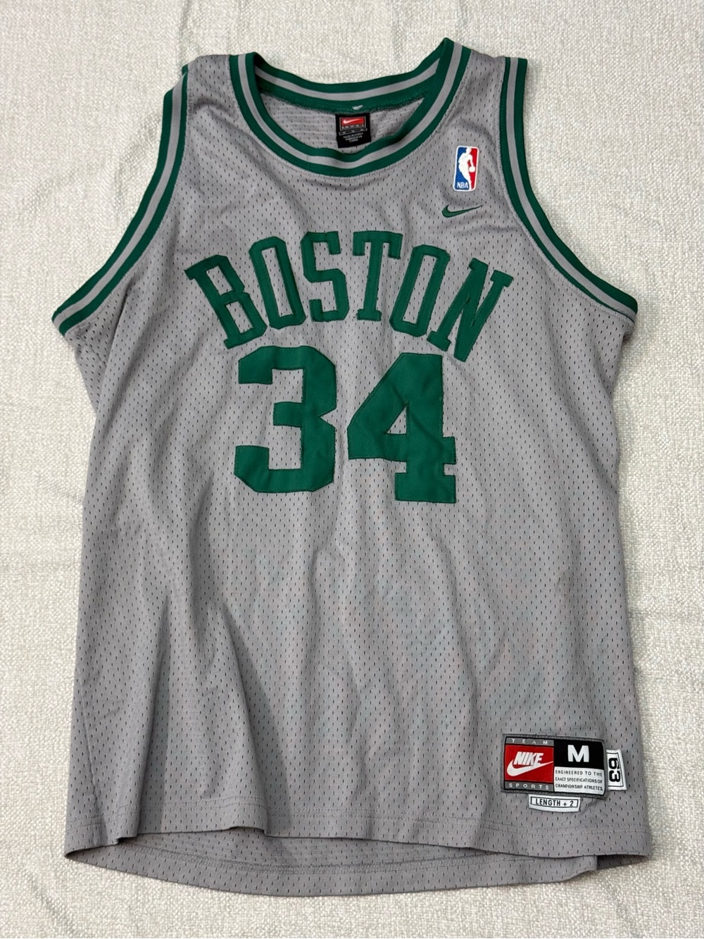 Vintage Nike Paul Pierce #34 Celtics Gray Jersey Y2K Gorpcore Mesh M